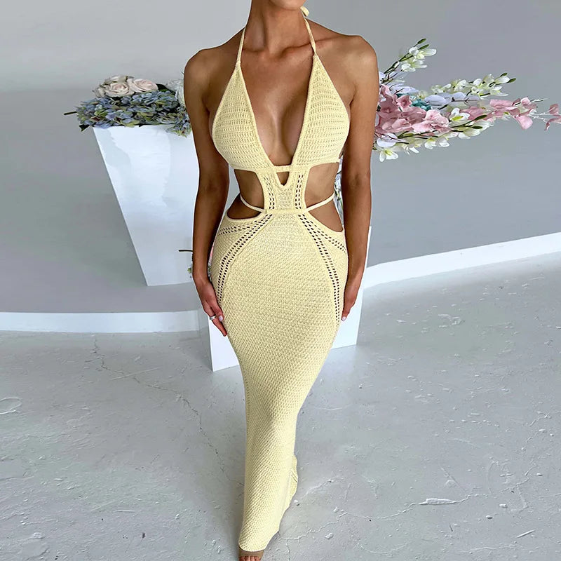 Sleeveless Backless Wrapped Sexy  Dress