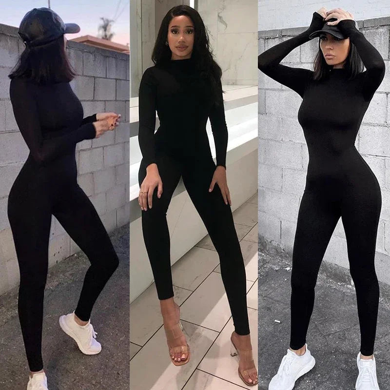 Long Sleeve Solid Jumpsuit