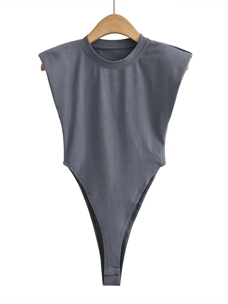 Padded Shoulder Bodysuit