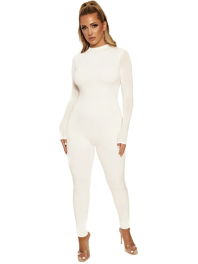 Long Sleeve Solid Jumpsuit